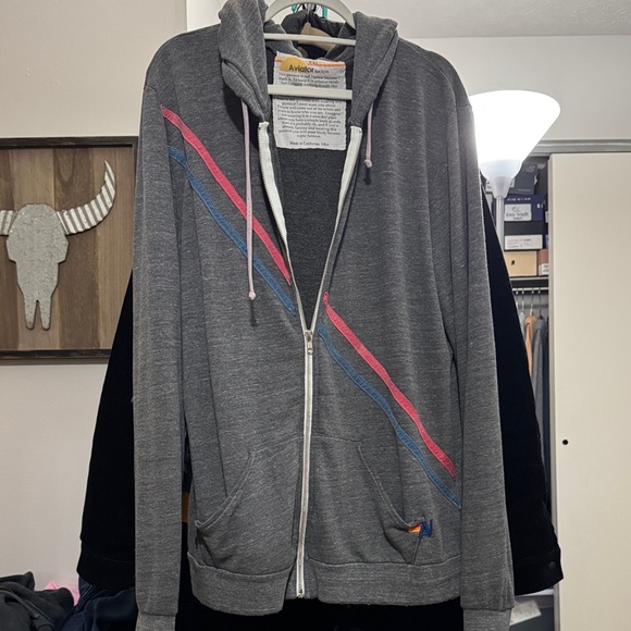 BNWOT aviator nation pray for surf grey hoodie xxl